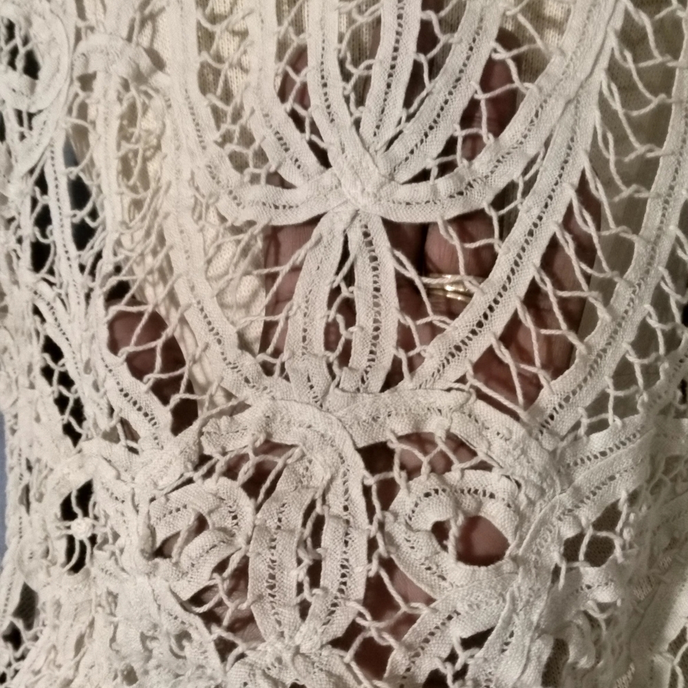 Denim and Lace Women's Vest - Picture 9 of 14